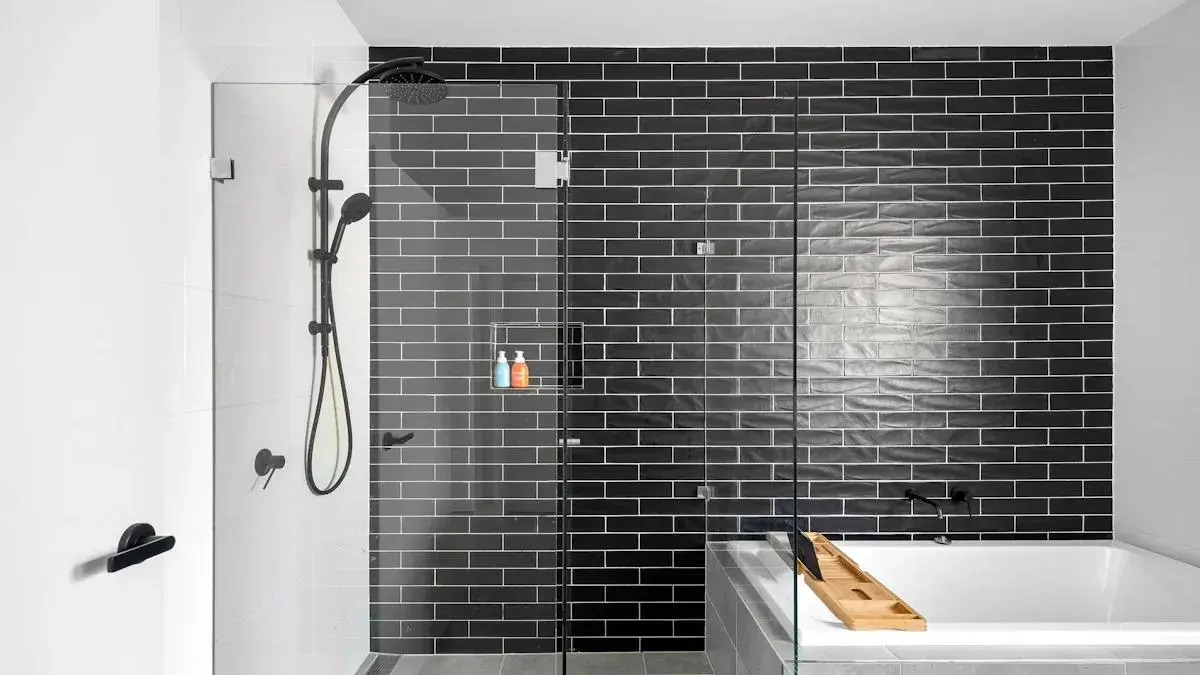 5 Contemporary Bathroom Styles That Shine with Black Titanium Shower sets1.jpg